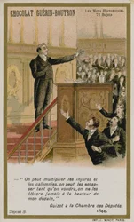 Chocolat Guerin-Boutron Sammelkarte, Historische Wörter Serie