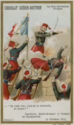 Chocolat Guerin-Boutron Sammelkarte, Historische Wörter Serie