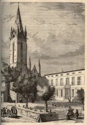Kirche Saint-Jean-de-Malte in Aix-en-Provence - Gravur in PATRIE - Beschreibung der malerischen Frankreichs in 6 Bänden von Lucien Huard - Ende des 19. Jahrhunderts