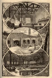 Cirey-sur-Vezouze (Meurthe-et-Moselle) - MANUFACTURE DES GLACES - Gravur in „PATRIE“ - DESCRIPTION PICTURESQUE DE LA FRANCE EN 6 VOLUMES BY LUCIEN HUARD - Ende 19. Jahrhundert