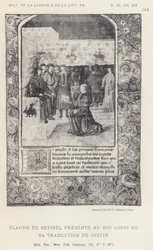 Claude De Seyssel überreicht König Ludwig XII. seine Übersetzung von Justin (Lithographie)