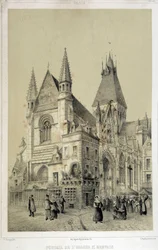 Klippe, Portal der St. Gervais Kirche (Saint Gervais) (Lithografie)