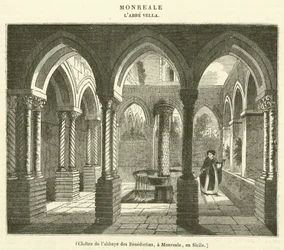 Kreuzgang der Benediktinerabtei in Monreale, Sizilien