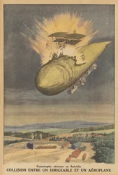 Kollision zwischen einem Luftschiff und einem Flugzeug in Österreich