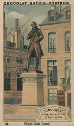 Condorcet, Geometer und Philosoph, 1743-1794, errichtet am Quai Conti