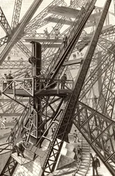Bau des Eiffelturms, Paris