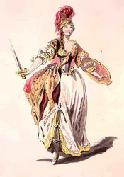 Kostümentwurf für Minerva, aus der Menus Plaisirs Sammlung