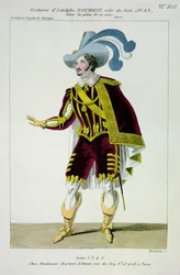 Kostüm für Adolphe Nourrit (1802-39) in der Rolle des Don Giovanni in der gleichnamigen Oper, graviert von Maleuvre, gedruckt von Hautecoeur-Martinet