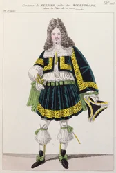 Kostüm getragen vom Schauspieler Perrier in Le Misanthrope von Moliere