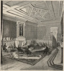 Rechnungshof - Sitzungssaal - Gravur in „Tableau-de-Paris“ von Edmond Texier 1852