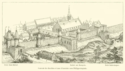 Kloster der Jakobiner und Stadtmauer unter Philipp-Auguste