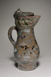 Bedeckter Krug, hergestellt von Haviland-Fabrik in Auteuil, Frankreich, dekoriert von Charles Midoux, 1878-1882