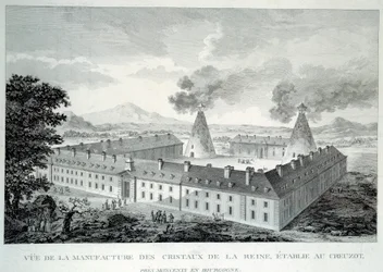 Kristallwerke von Königin Marie Antoinette in Creusot bei Moncenis in Burgund