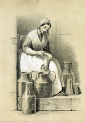 Molkerei, Frankreich, um 1855
