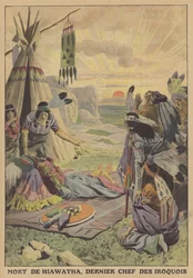 Tod von Hiawatha, letzter Häuptling der Irokesen