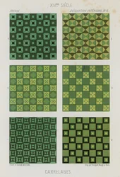 Dekorative Fliesen des 14. Jahrhunderts