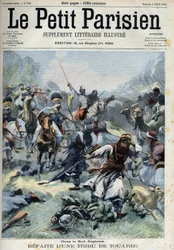 Niederlage eines Tuareg-Stammes gegen die Franzosen im Süden Algeriens, in "Le Petit Parisien"