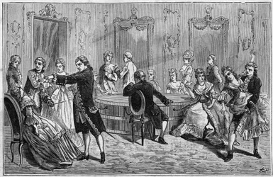 Vorführung von Frederic Antoine Mesmer (Franz Anton Mesmer).