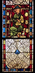 Darstellung von St. Jakobus: Grisaille aus der Kapelle des Schlosses, Rouen?
