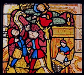 Darstellung einer Szene aus dem Leben des Heiligen Lie, aus dem Hotel Dieu, Provins