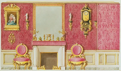 Entwurf für einen Salon in der Rue Fortunee, das Haus, das Balzac 1847 kaufte