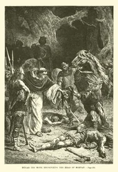 Ditcar der Mönch erkennt den Kopf von Morvan