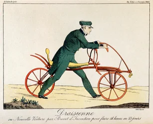 Draisienne, Vorläufer des Fahrrads, 1820