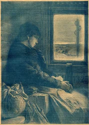 Auswanderung in einem Zug. Gravur in „La Terre Illustree“ Nr. 103 vom 20. Oktober