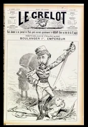 Kaiser Boulanger der Erste, Karikatur auf dem Titelblatt von Le Grelot, 29. Mai 1887