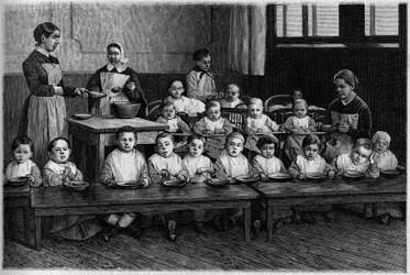 Gravur im illustrierten Tagebuch „Jugend“.