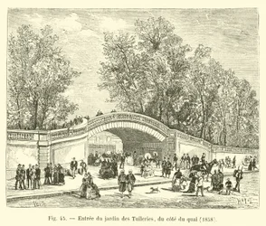 Eingang zum Garten der Tuilerien, von der Quai-Seite, 1858