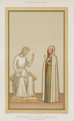 Esther bittet Ahasverus für die Juden