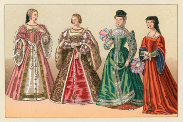 Kostüm des europäischen XVI. Jahrhunderts