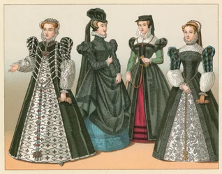 Kostüm des europäischen XVI. Jahrhunderts