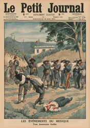 Ereignisse in Mexiko, Erschießung von drei Amerikanern, Titelillustration aus 
