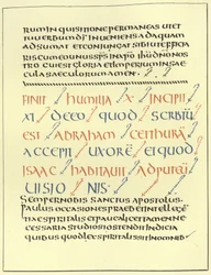 Beispiel für Unzialschrift