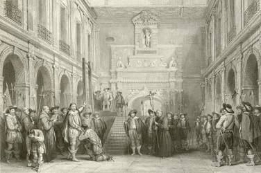Hinrichtung von Montmorency im Hof des Hôtel de Ville, Toulouse, 30. Oktober 1632