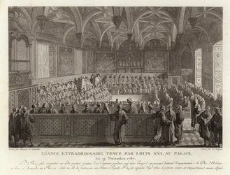 Außerordentliche Sitzung von Ludwig XVI. im Schloss von Versailles