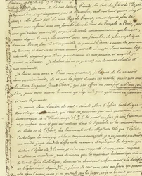 Faksimile des Testaments von Ludwig XVI. von Frankreich