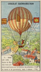 Gescheiterter Versuch von Guyton de Morveau, einen Ballon zu steuern