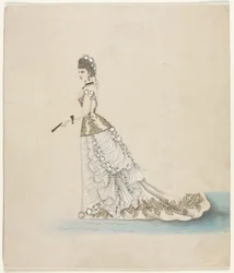 Mode-Studie (entworfen für Worth)