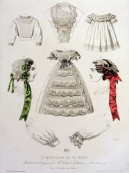 Modeplatte aus Le Moniteur de la Mode, 1854
