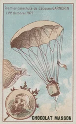 Erster Fallschirmabsprung von Jacques Garnerin, 22. Oktober 1797