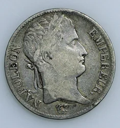 Fünf-Franc-Münze mit dem Kopf von Napoleon (1769-1821) 1811 (Vorderseite)