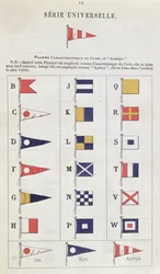 Flaggen zur Kommunikation auf See, ca. 1900