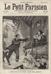 Überschwemmungen in Frankreich: ein Haus überflutet vom Wasser des Flusses Saône