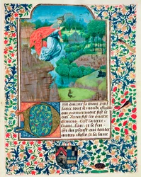Fol.1 Die Erschaffung der Welt, aus Traite de Medecine von Aldebrande de Florence, 1356