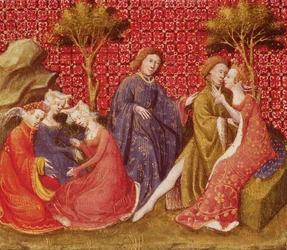 Wie Lancelot Guinevere zum ersten Mal küsste, aus Lancelot du Lac