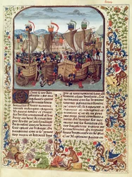 Schlacht von Ecluse, 24. Juni 1340, aus Froissarts Chronik
