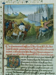 Einzug von Ludwig VII in Konstantinopel mit Kaiser Konrad III während der Kreuzzüge, 1147-49